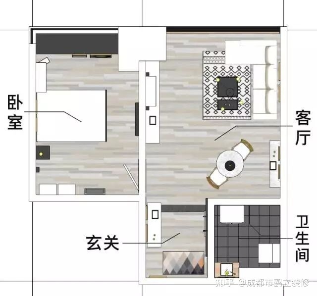 二手房改建，40平米一室一廳公寓改造（附改造前后對(duì)比圖）